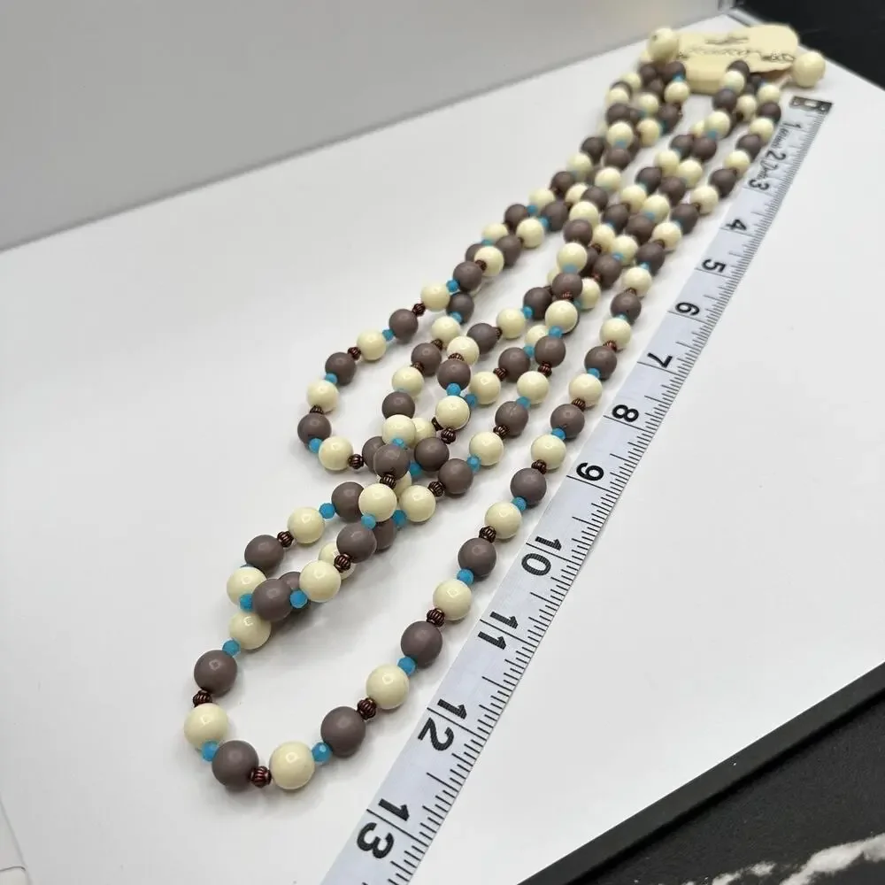 Vintage 90s RoRo Multi-Strand Beaded Necklace Earring Set Boho Fashion Jewelry